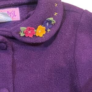 Sophie Rose 24 Month Girls Purple Floral‎ Coat Fleece Gray Black Church Holiday